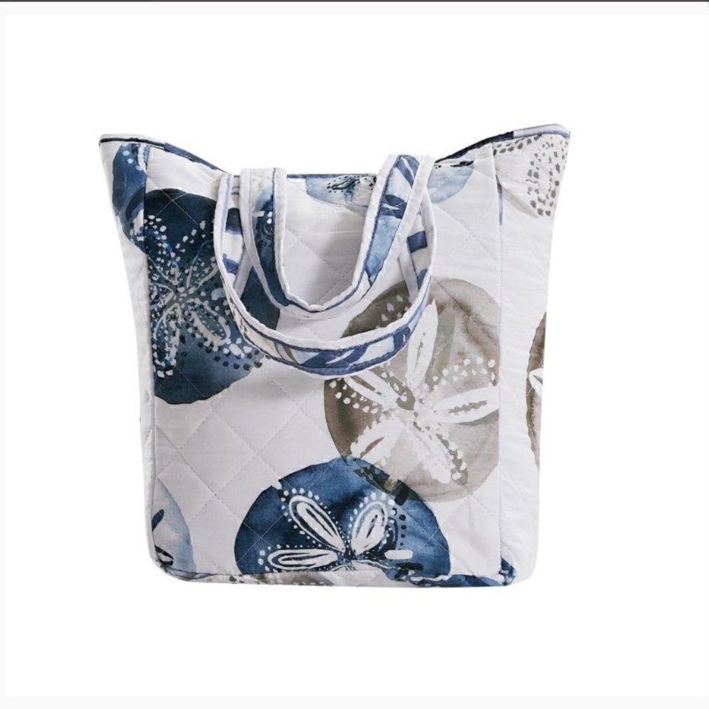 NEW! Beach Theme Sand Dollar Boho Printed KING Quilt Set with Matching Tote Bag - Picture 6 of 8